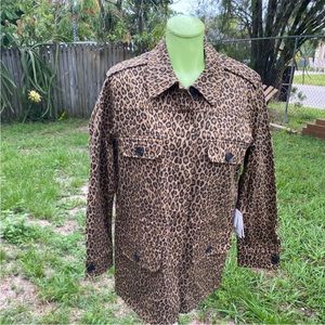 Leopard Print Jacket Size M NWT